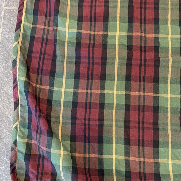 L.L. Bean Plaid Blanket - Red, Green, Yellow - Picture 2 of 6